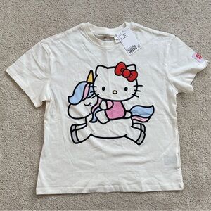 Hello Kitty Riding Unicorn Shirt Girls 8-10 H&M